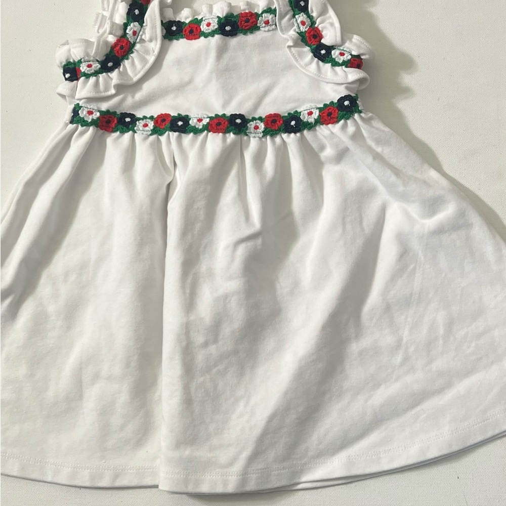 Janie And Jack Crochet Floral Trim Ponte Dress - Picture 4 of 5